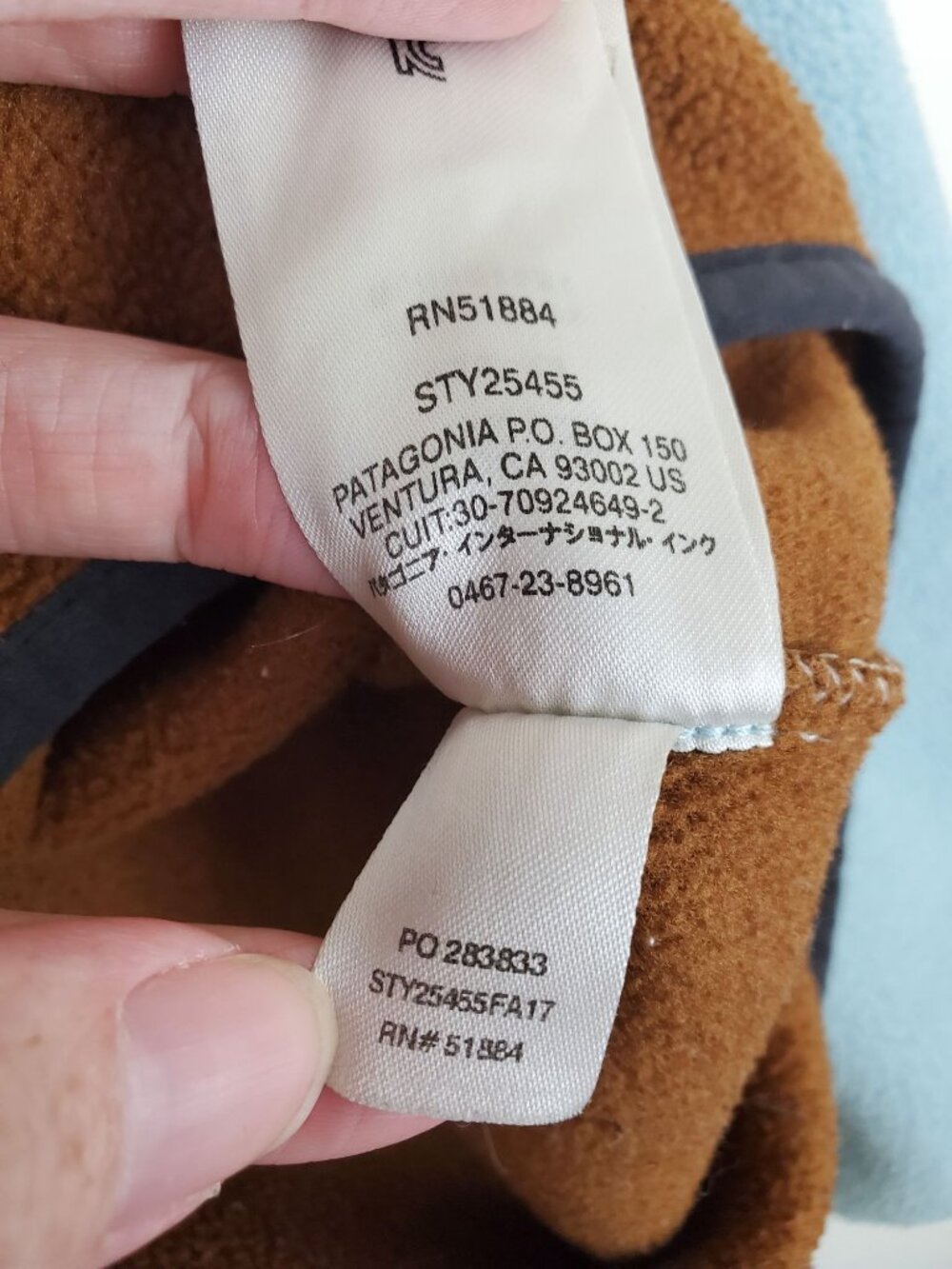 Patagonia Lightweight Synchilla Snap-T Fleece Pullover, blue and brown - Picture 5 of 7
